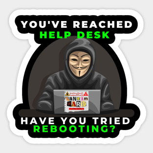 You've Reached Help Desk Sticker